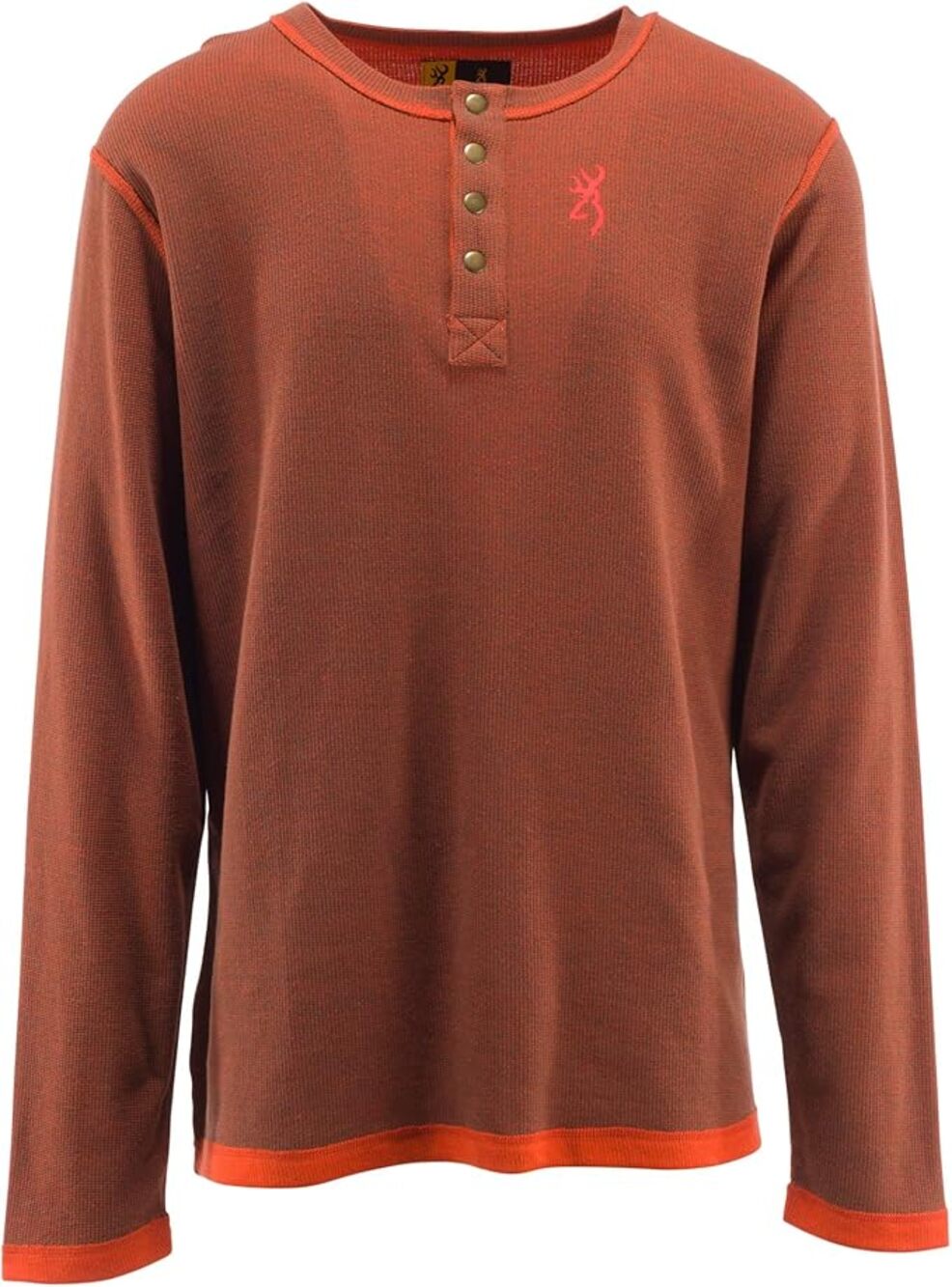 Browning 100% Cotton Thermal Reversible Gannett Shirt Men's Orange Size XL